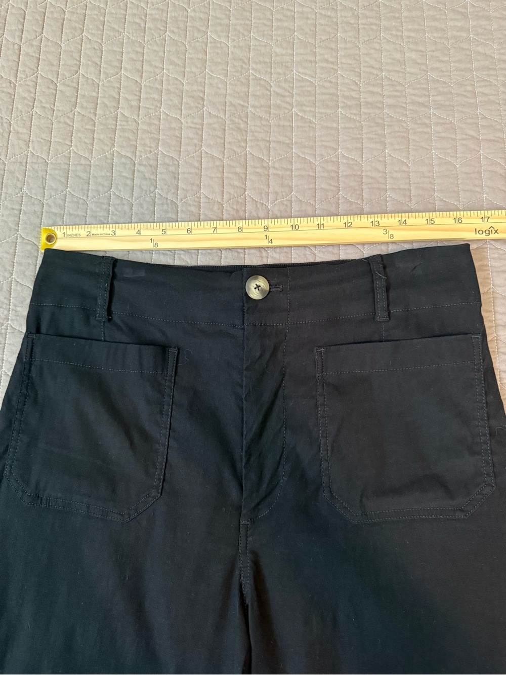Maeve Black Cropped Wide-Leg Pants - Picture 10 of 12